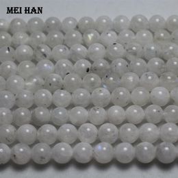 Meihan whole approx 48beads set genuine A 8mm -0 2 rainbow moonstone smooth round loose beads for jewelry DIY making 200930216z