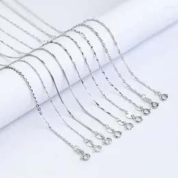 Pendants 7 Style Classic Basic Chain 925 Sterling Silver Simple Lobster Clasp Adjustable 40 5CM Necklace Fine Jewelry For Women RHN1149