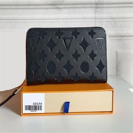 Top Quality Fashion Women Clutch Wallet Pu Leather Wallet Single Zipper Wallets Lady Ladies Long Classical Purse with Orange Box C2190