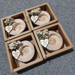 Candle Holders 10pcs Wedding Favours Rustic Wedding Tealight Holder Wood Thank you Favours Bridal Shower Baby Shower Gift Custom Text 231201