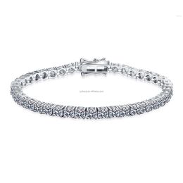 925 Sterling Silver d Vvs1 Diamond Fine Moissanite Jewellery Tennis Chain Bracelets Bangle for Men Women