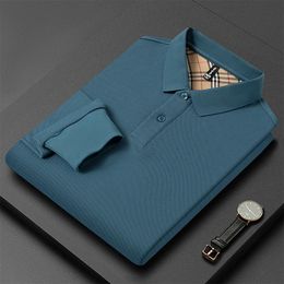 Men's Polos Trendy Spring and Autumn Men's Long Sleeve Polo Shirt Fashion Casual Classic Button Lapel Breathable Men's Clothing 231202