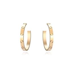 High Edition Hoop & Huggie Screw Stud Love Earrings for Women Ladies Girls Gift Jewellery 316L Titanium Steel Designer Jewellery Surfa304l