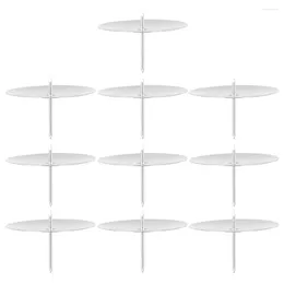 Candle Holders Plate Stand Fixing Tealight Wax Craft Tray Wedding Candles Holder Cones Fixator Iron Pillar Accessories