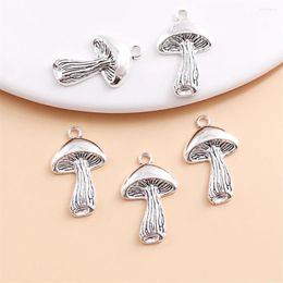 Charms Wholesale 36pcs Delicate Vintage Mushroom Charm Accessories For Women's Pendant Necklace Custom Jewellery Making