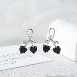 Stud Earrings SENYU Fashion Cute Cherry Design Heart Cubic Zirconia For Women Wedding Bridal Jewellery Girls Party Earring Gift