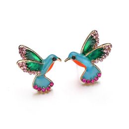 Fashion Animal Bird Stud Earrings Anti Allergy Earring High Quality Wedding bride Earrings For Women Jewelry Gift155Q