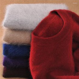 Men's Sweaters Sweater Men Mink Cashmere Jumper 2023 Autumn Winter Clothes Jersey Sueter Hombre Pull Homme O-Neck Pullover