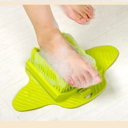 Foot Care Silicone Brush Massage Slippers Bath Shoes Pumice Stone Remove Dead Skin Shower Scrubber with Sucker 231202