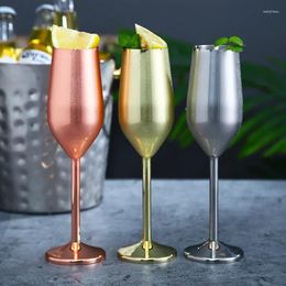 Bicchieri da vino Bicchiere da champagne in acciaio inossidabile Bicchiere da cocktail Bar in metallo Ristorante Calice Bicchieri Bicchieri