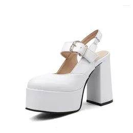 Sandals BLXQPYT Women 2023 Round Toe High Heels Sexy Fashion Ladies Dress Party Wedding Platform Shoes Pumps C22-37