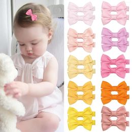 Hair Accessories Barrettes Fully Infants Lined Baby Toddlers Slip Girls No Clips 12/20 Kids Pcs For Fine 2inch Bows