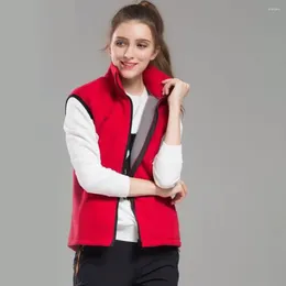 Hunting Jackets Women Winter Vest Polyester Autumn Sports Waistcoats Keep Warm Windproof With Zipper Stand Collar For Ski Mountaineering