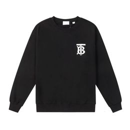 Correct Version B Family Checker TB Letter Round Neck Sweater Men's and Women's Cotton Terry Harajuku Fashion Brand Ba Family Sweater