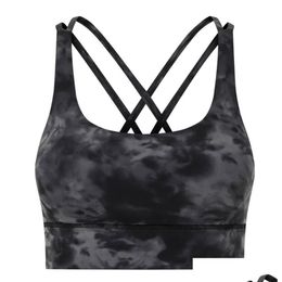 Others Apparel Lu-68 Cross Back Yoga Sports Bra High Strength Running Fitness Y Shockproof Upper Support Women Underwears Sport Gym Cl Dh72A