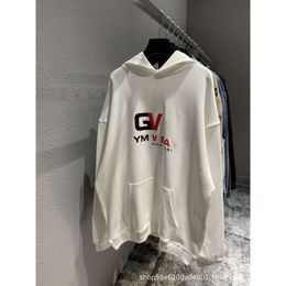 High version b home front GW letter printed Terry Hoodie ins fashion brand Paris high quality loose sweater
