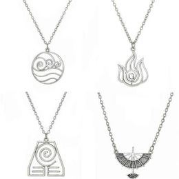 Avatar The Last Airbender Pendant Necklace Air Nomad Fire and Water Tribe Link Chain Necklace For Men Women High Quality Jewellery G222y