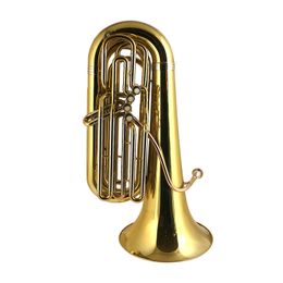 High Grade OEM Gold Lacquer Bb Tone Tuba with 4 top action
