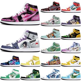 DIY comfortable antiskid anime characters basketball shoes for men women exquisite classic fashionable Customised seablue sneakers