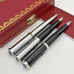 Ballpoint Pens LAN CT Luxury Ballpoint Pen Classic Octagon Black Silver Golden Clip With Serial Number Writing Smooth 231201