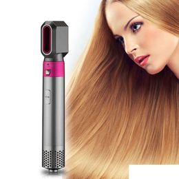 Curling Irons 5-In-1 Mti-Function Hair Dryer Straight Heat Comb Curly Fluffy Curler Drop Delivery Products Care Styling Tools Dhpnx