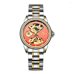 Wristwatches FNGEEN Fashion Ultra-thin Ms Watches Stainless Steel Automatic Mechanical Waterproof Business Sports Top Watch