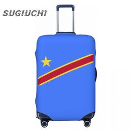 Stuff Sacks Democratic Republic Of Congo Luggage Cover Suitcase Travel Accessories Printed Elastic Dust Bag Trolley Case Protective 231201