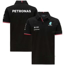 Men's T-shirts 2023/2024 New F1 Formula One Racing Team Polos Summer Petronas Auto Polo Shirt Lapel Motorsport Quick Dry Breathable Casual Lvfm