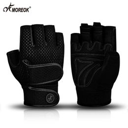 Sports Gloves MOREOK Workout Gloves Gym Gloves for Man Women Wrist Guard Sports Dumbbell Riding Non-Slip M Gel Pad Bodybuild Fitness Gloves 231201