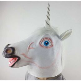 Halloween Dog horse king Unicorn horse mask Cosplay animal headgear latex headgear enamel party props