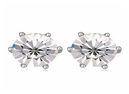 Round Crystal Earrings wedding Jewellery for bridesmaid Orecchini Party Daily Jewellery 0.7CM Crystal from rovski2285882