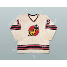 Custom STEVE WEST 16 HOME WHA 1974-75 MICHIGAN STAGS HOCKEY JERSEY NEW Top Stitched S-M-L-XL-XXL-3XL-4XL-5XL-6XL