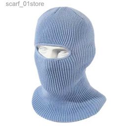 Beanie/Skull Caps Can Colour Single Hole Outdoor Keep Warm Men Ski Mask Beanie Autumn Winter Riding Unisex Elasticity Balaclava Knitted HatL231202