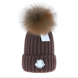 beanie Cap mens designer bucket hats New Fashion Women Ladies Warm Winter Beanie Large Faux Fur Pom Poms Bobble Hat Outdoor 8667