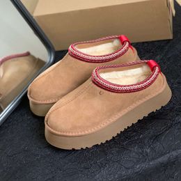 Tasman Slippers designer tazz shoes Suede shearling platform snow boots classic ultra mini boot mustard seed winter ankle bootie