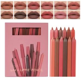 Lip Pencils Lip Makeup Set Non-stick Waterproof 12 Colours Lipliners Pen Set Long-Lasting Lip Pencil Lip Crayon Moisturising Lipstick Set for 231201