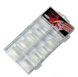 100pcs Natural transparent french false nails Acrylic UV Gel Manicure Artificial Fake Nail Art Tips Finger Extension plastic box9060159