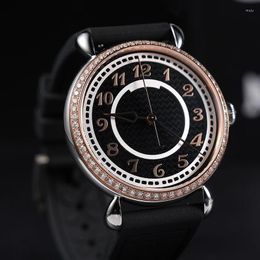 Wristwatches Mysterious Code Automatic Watch Men Luxury St2130 Mechanical Diamond Clocks Waterproof 40mm