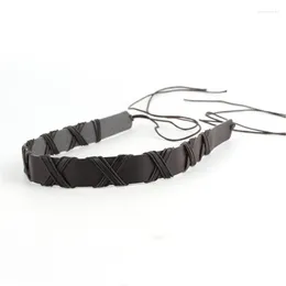 Belts Hat Belt Decorative Band PU Leather Multiple Functional Outdoor Straw Weaving Accessory