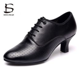 Dance Shoes Woman's Jazz Tango Latin Dance Shoes Women Flamenco Shoes Leather Heels Soft Sole Modern Salsa Ballroom Flamenco Dancing Shoe 231202