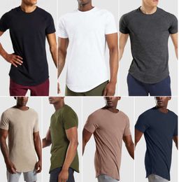 LL-FZ1234 Mens T-Shirts Tops Gym Clothing Summer Exercise Fitness Wear Sportwear Running Loose Short Sleeve Shirts coat