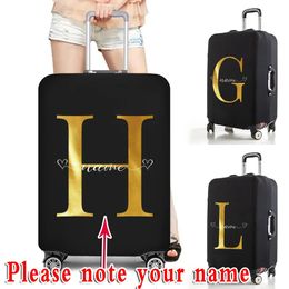 Bag Parts Accessories Custom Name Luggage Cover for 18-28Inch Suitcase Thicker Elastic Dust Bags Case Travel Accessories Luggage Protective Case 231201