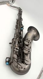 EM Imperium Professional matte black Tenor Saxophone dragon or flower engravings >>>