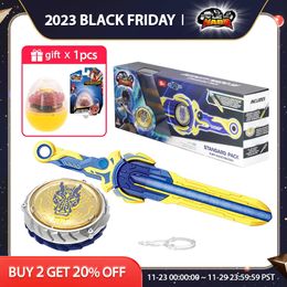 4D Beyblades Nado 6 Standard Pack Fury Wave Dragon Glowing Metal Spinning Top Gyro with Monster Icon Sword er Anime Kid Toy 231202
