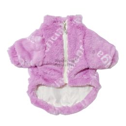 Designer Dog Clothes Brand Dog Apparel with Classic Letter Pattern Fluffy Faux Fur Dog Coats Warm and Soft Pet Jackets Cat Winter Jackets for Small Medium dogs XXL A852
