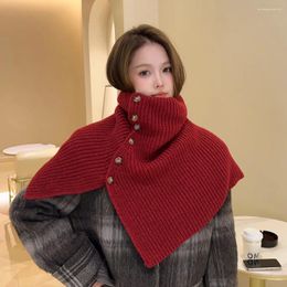 Scarves Fashion High Nack Fake Collar Neckerchief Detachable Collars Solid Colour Winter Warm Scarf Women Shirt Big Cape D603