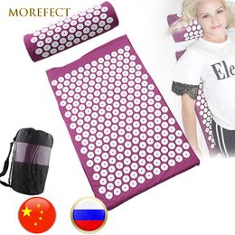 Back Massager Acupressure Mat Head Neck Back Foot Massage Cushion Pillow Yoga Spike Mat Anti-stress Acupuncture pad Needle Massager 231202