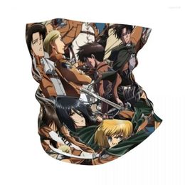 Bandanas Team Manga Attack On Titan Bandana Neck Warmer Women Men Winter Hiking Ski Scarf Gaiter Shingeki No Kyojin Anime Face Cover