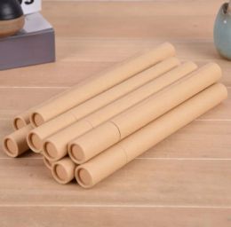 100pcs wholesale Packaging Boxes Kraft Paper Incense Tube Incense Barrel Small Storage Box for 10g 20g Joss Stick Convenient Carrying Papers perfume-tube SN68