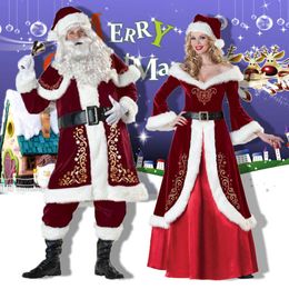 Luxury version plus size Santa Claus cosplay clothing adult clothing couple Christmas clothing